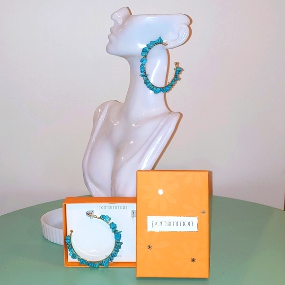 Persimmon | Semiprecious Stones |Hoop earrings - Picture 2 of 10